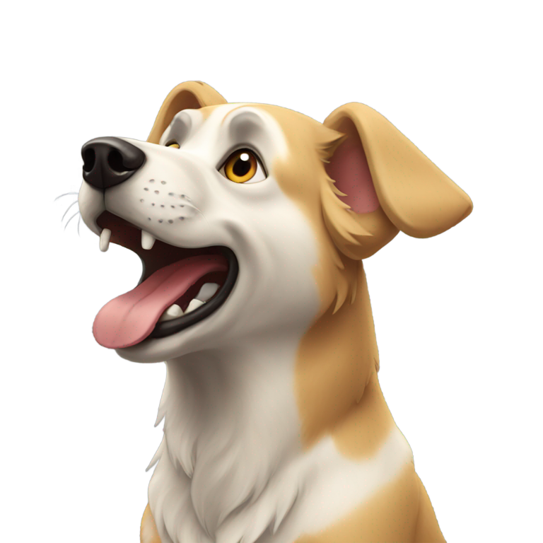 genmoji : Chien hurlant