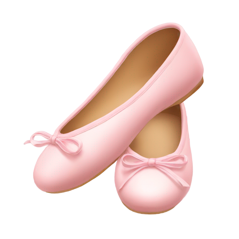genmoji：Light pink ballerina shoes