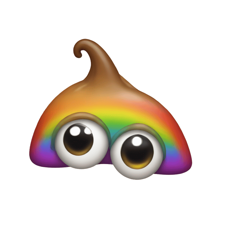 genmoji：彩虹便便带眼睛和嘴唇