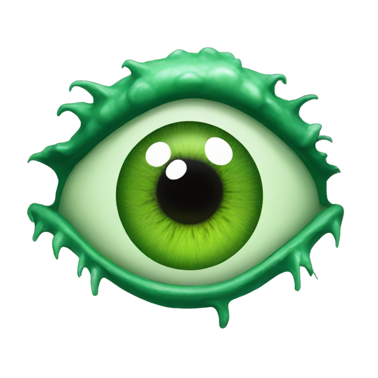 genmoji：绿色怪物眼睛