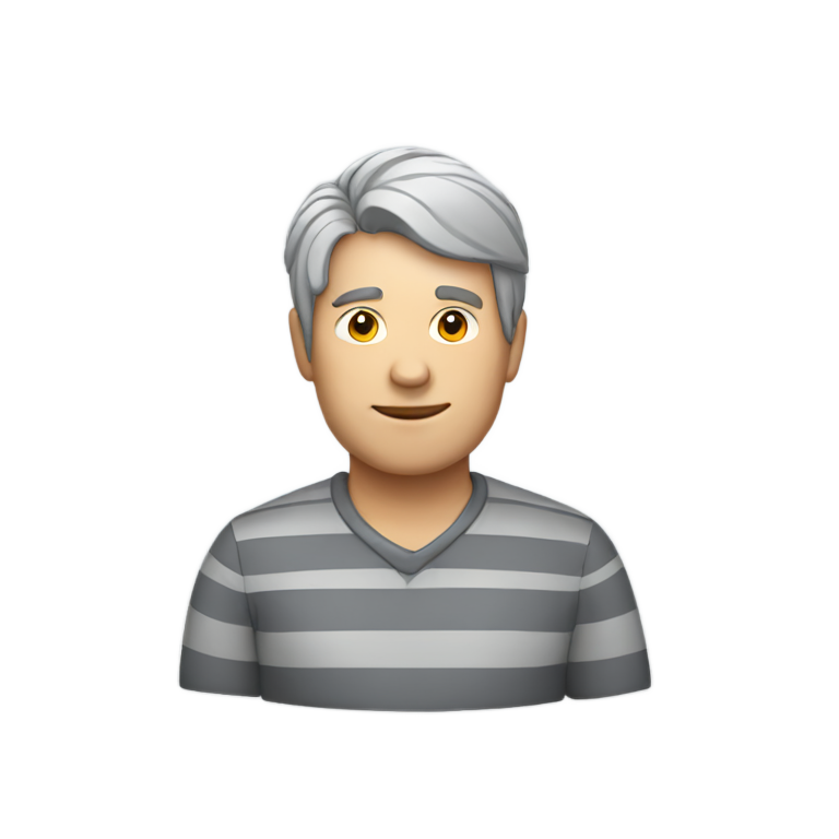 genmoji：men in grey striped ce