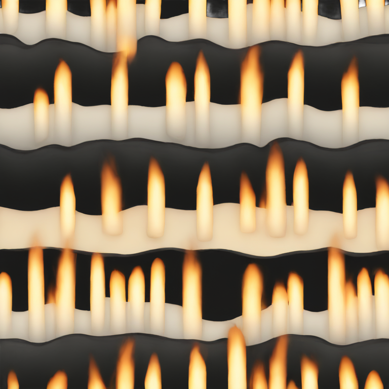 genmoji: black candles burning