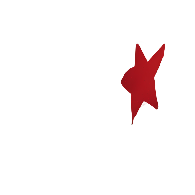絵文字：赤い星の旗の絵文字