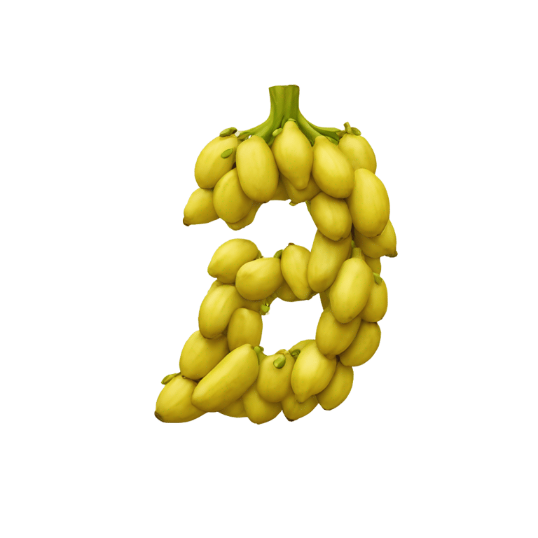 genmoji : Letter j made out of jackfruits