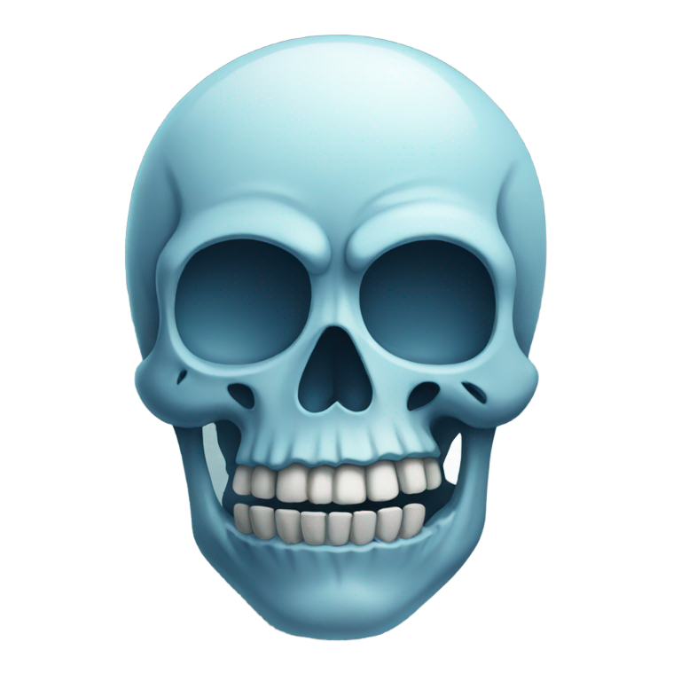 genmoji: skull cold face