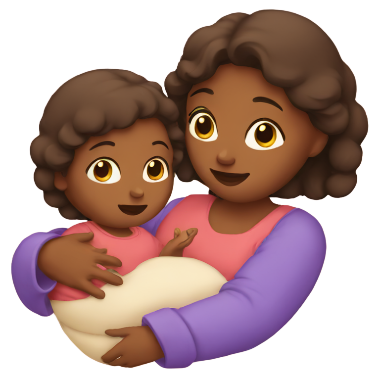 genmoji: Mary holding a baby
