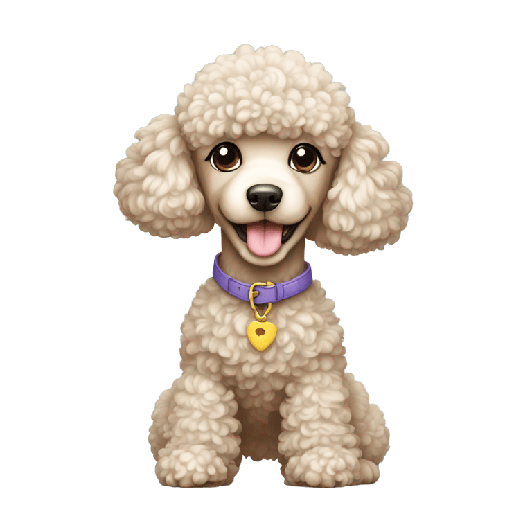 絵文字：poodle wearing boots on all four paws