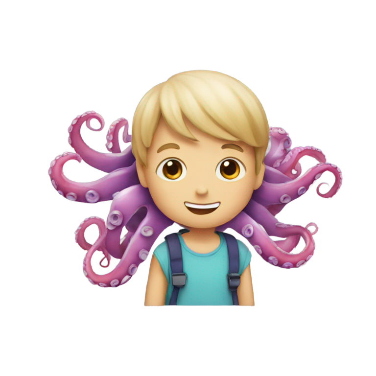 genmoji：一个带章鱼的小孩