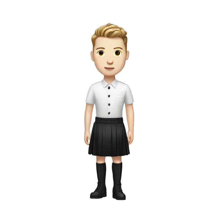 genmoji：约翰·纽曼穿裙子