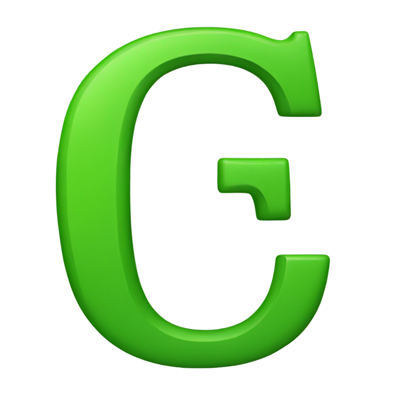 genmoji : Lettre g verte