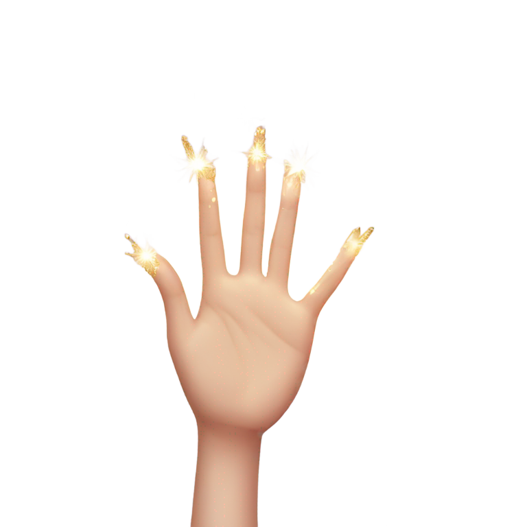 genmoji: pretty hand emitting sparkles