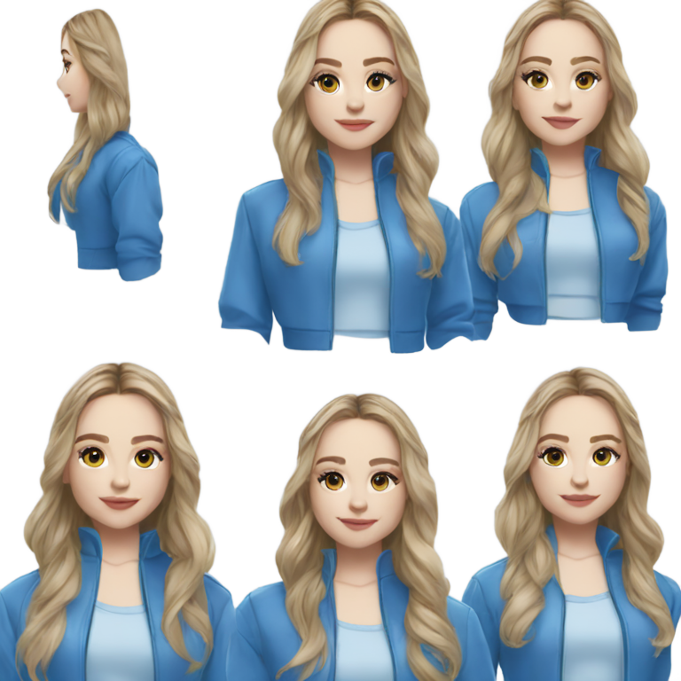 genmoji：萨布丽娜·卡彭特身着全蓝装