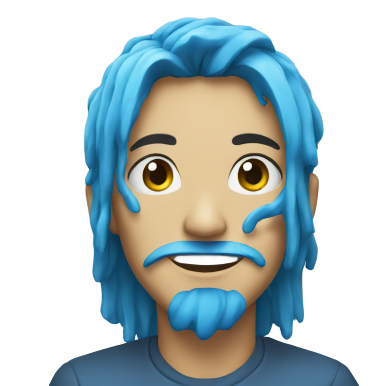 genmoji : Bleu en aérosol