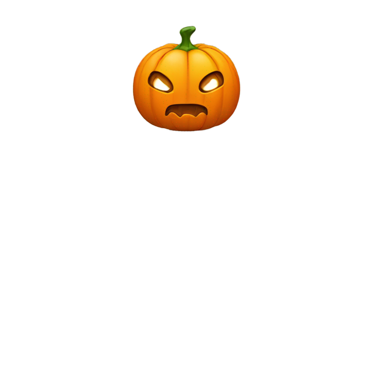 genmoji：橙色蜘蛛，南瓜头