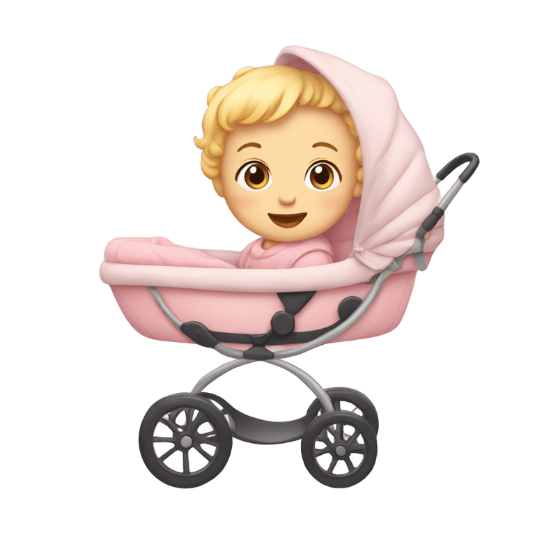 genmoji : Un bébé dans une poussette