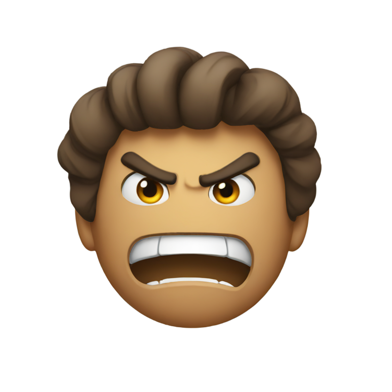 genmoji: angry emoji holding fists