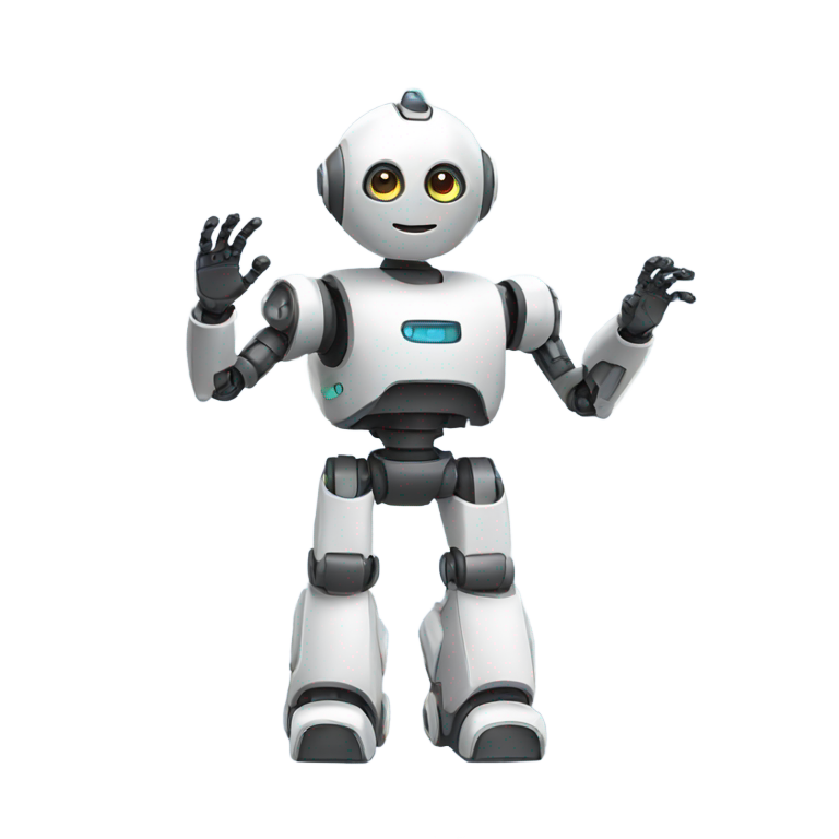 genmoji：机器人在向我挥手！