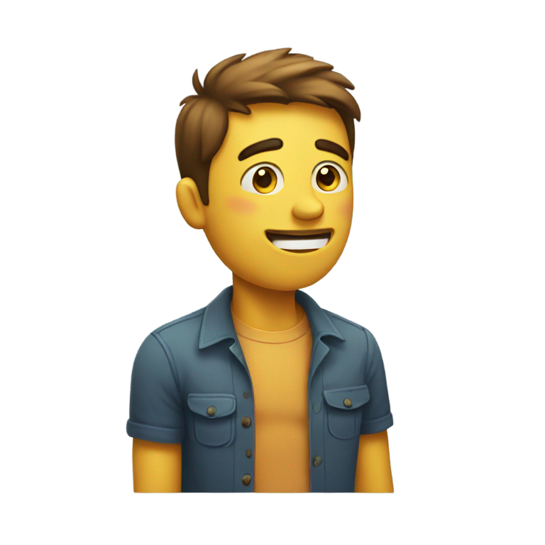 genmoji：同时开心和难过的男人表情符号