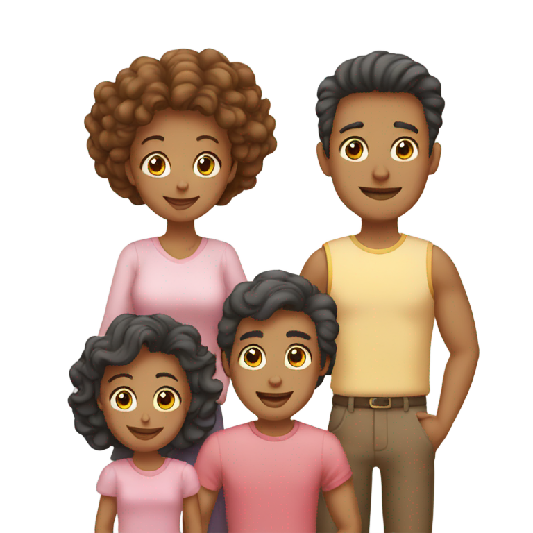 genmoji：爸妈和4个孩子