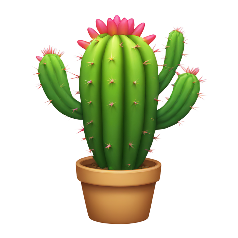 genmoji: Raimbow cactus