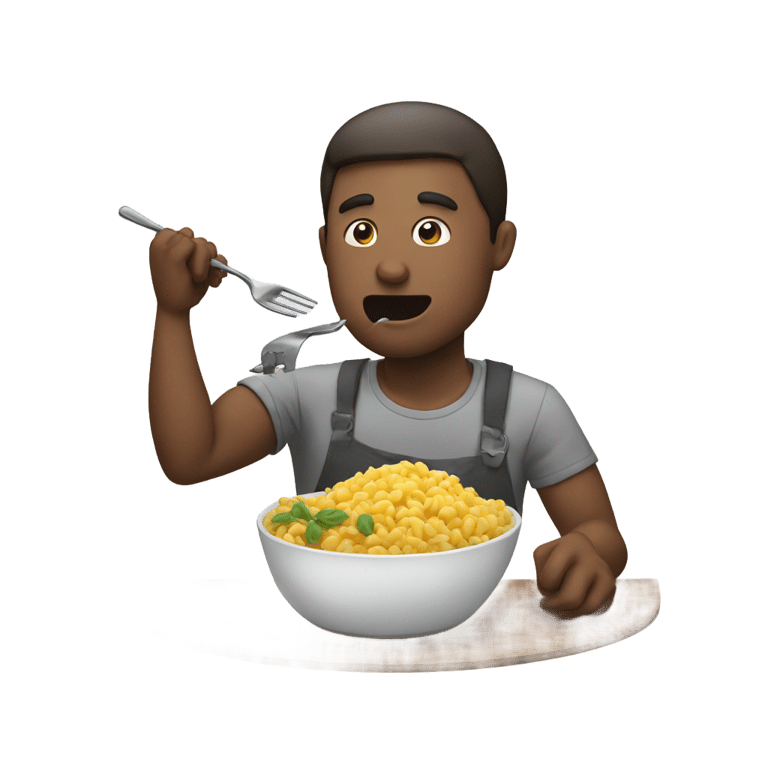 絵文字：Man Eating Iron