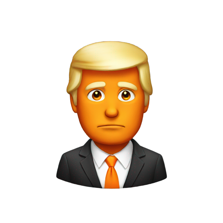 genmoji：橙色皮肤的特朗普