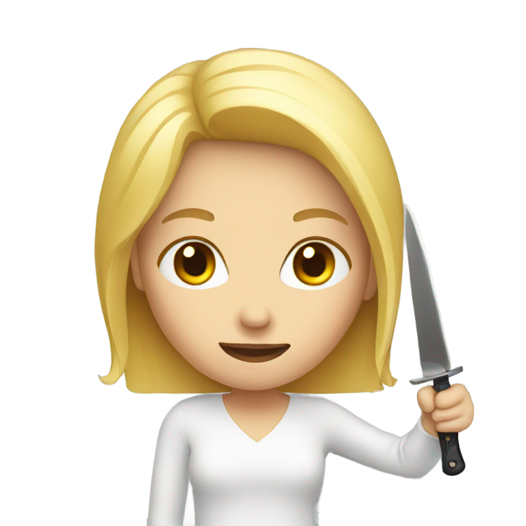 genmoji：金发持刀