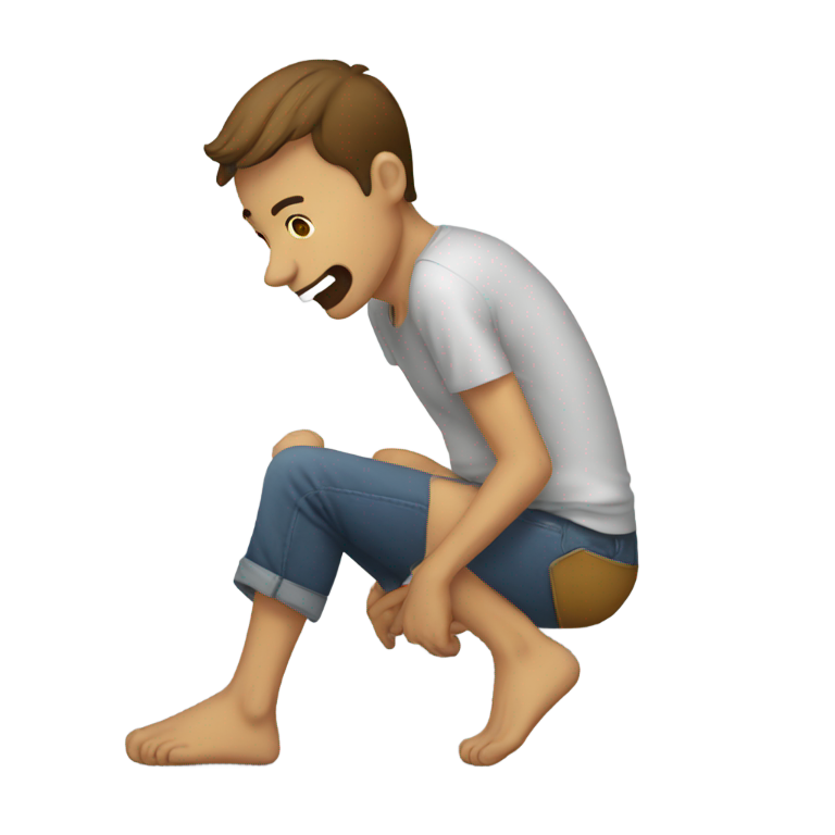絵文字：emoji sucking on feet