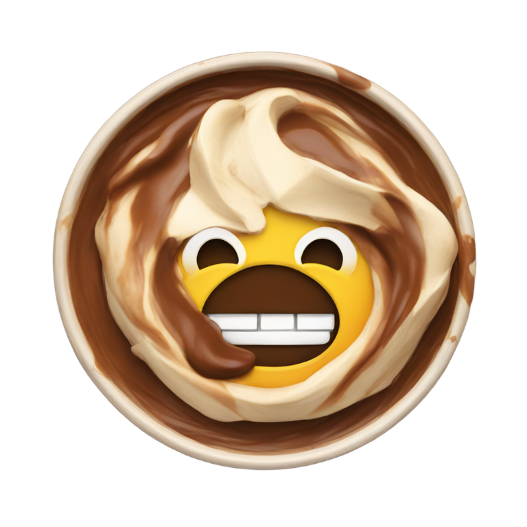 genmoji : Bol de playa à la Nutella