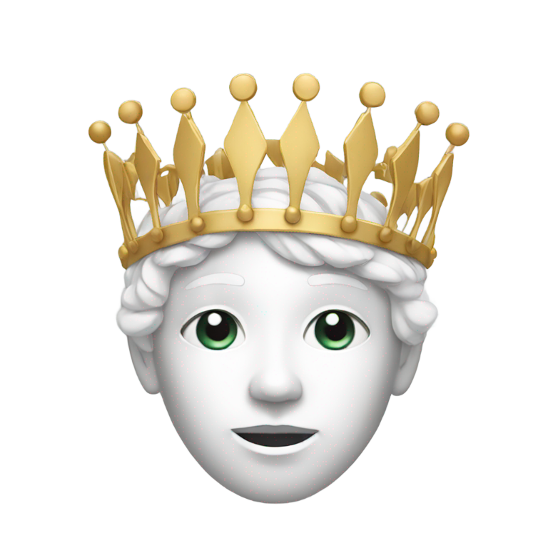 genmoji：戴着音符王冠的白人