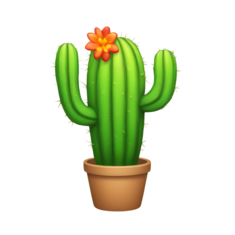 genmoji: Rainbow cactus