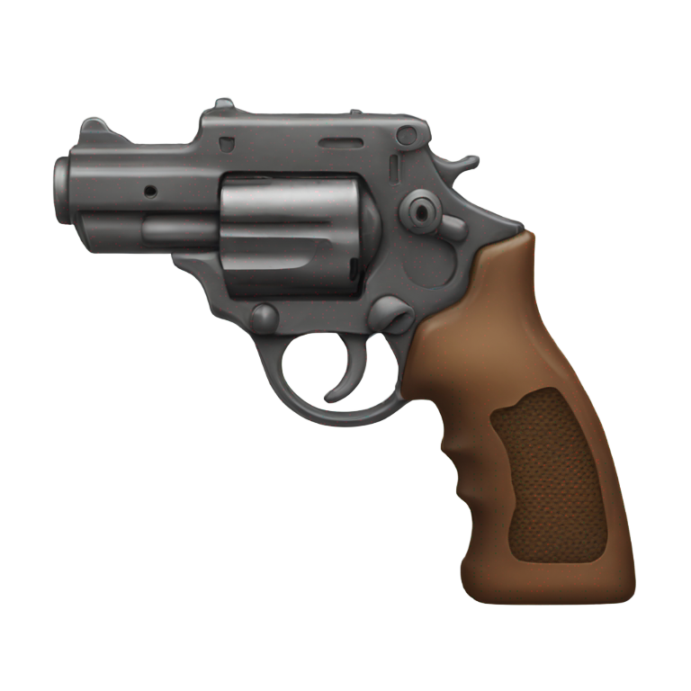 genmoji：Gun to head  tierd face