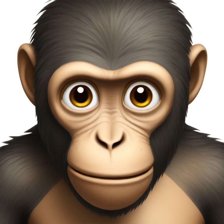 genmoji：Monkey hungry side eye