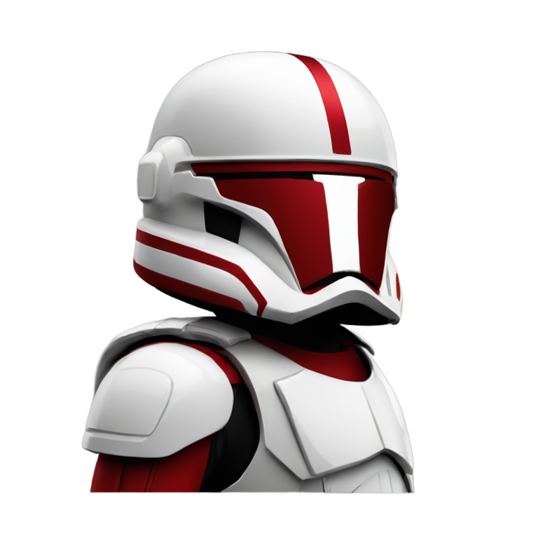genmoji: Coruscant guard trooper red highlights