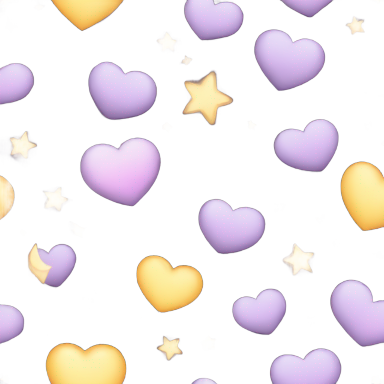 genmoji: Night heart, stars, moon
