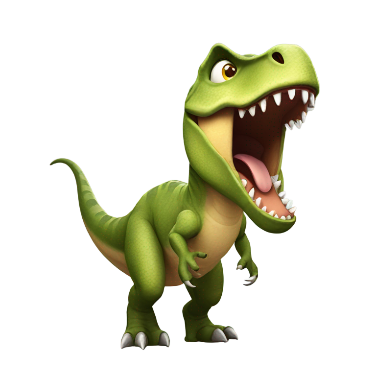絵文字：恐竜が「rawr」と叫んでいる