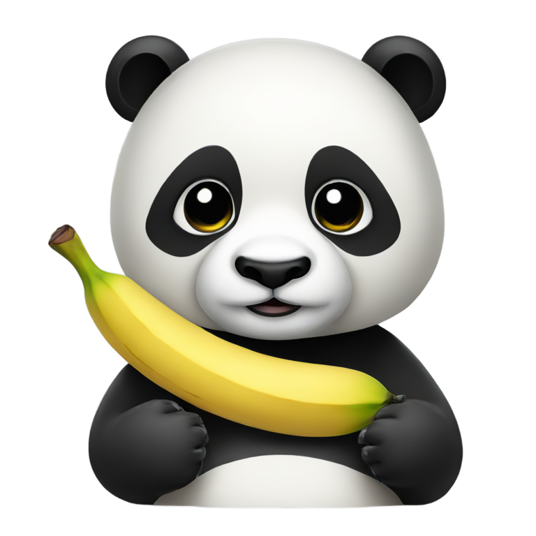 絵文字：バナナの体を持つパンダ