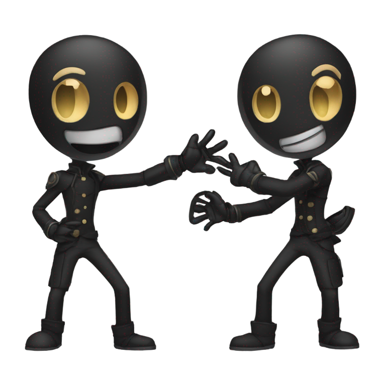 genmoji：弯曲与墨水机卡通