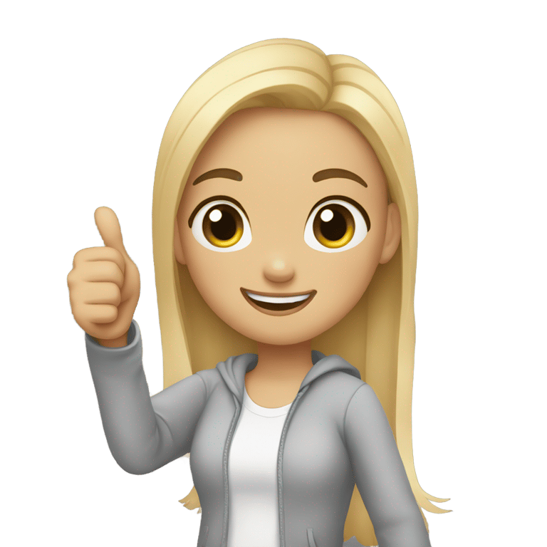 genmoji : Fille avec deux pouces en l'air ! 👍🏻