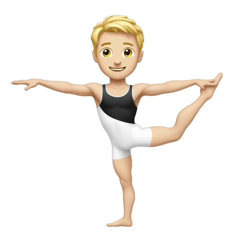 genmoji : Gymnastique de l'homme blanc