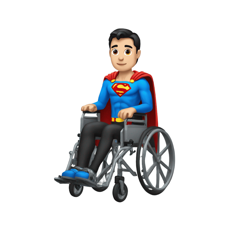 genmoji : superman in a wheelchair
