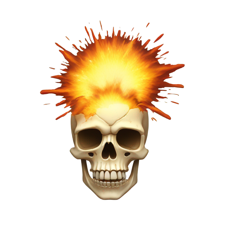 genmoji: skull exploding