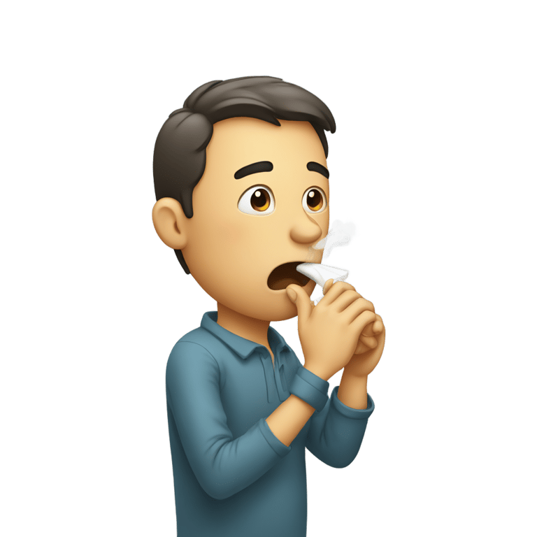 genmoji：男人咳嗽