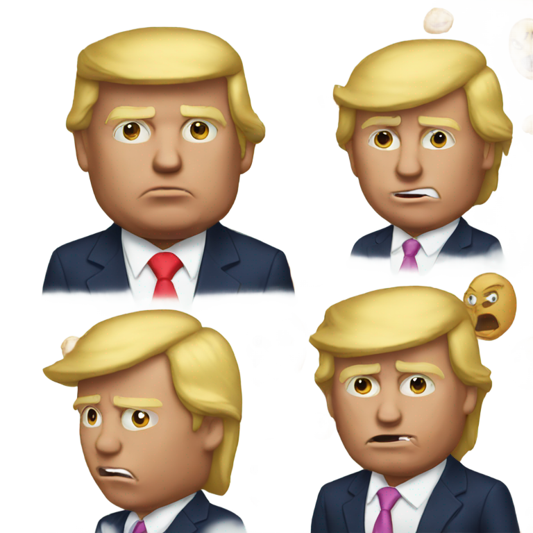 絵文字：ドナルド・トランプだけどブラック