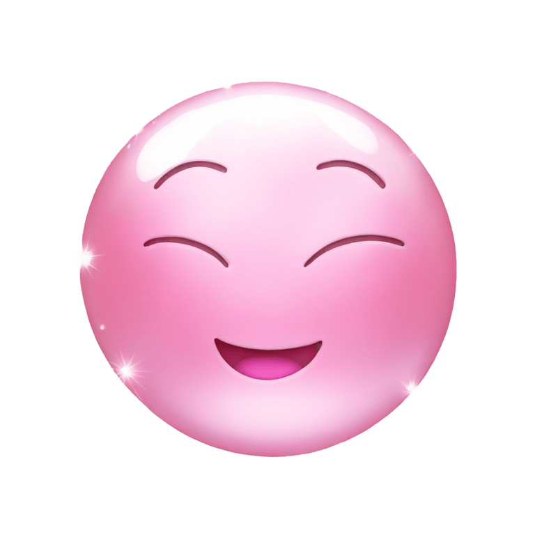 genmoji：闪亮的粉红珍珠，周围闪闪发光