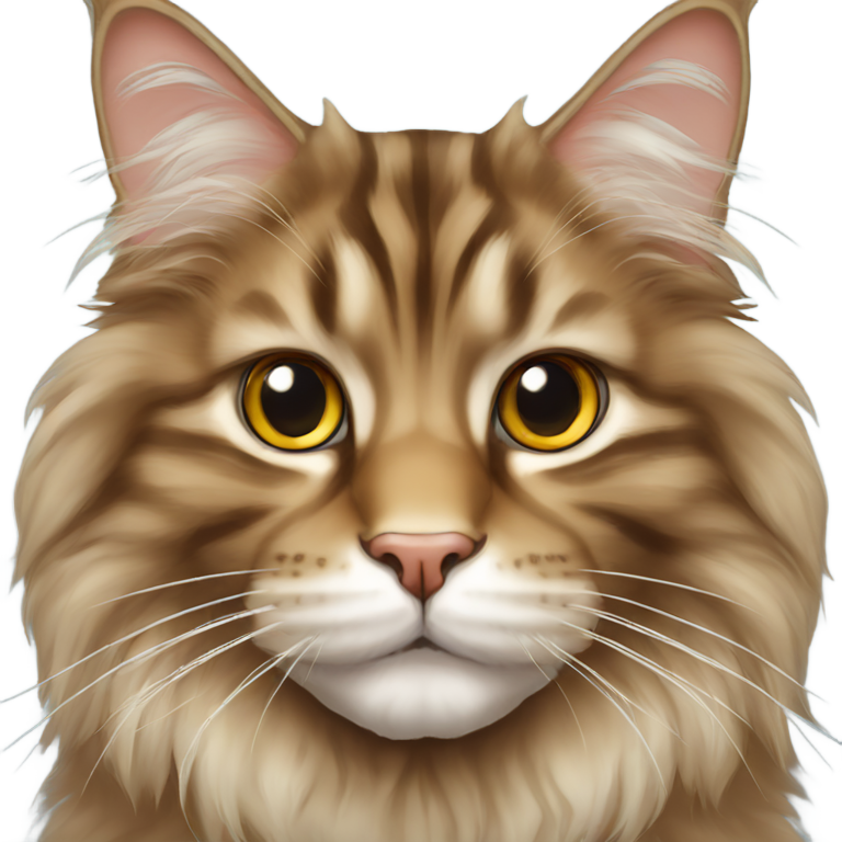 絵文字：big cat maine coon