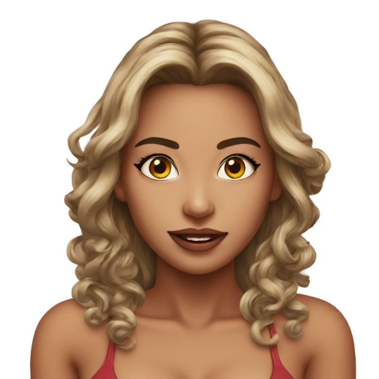 genmoji : Fille excitée, gros seins