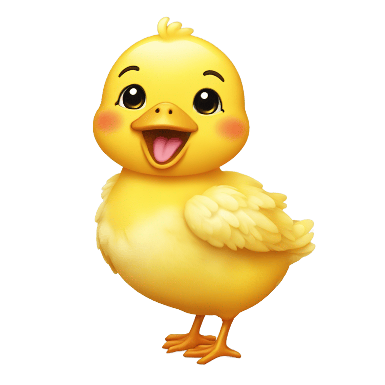 genmoji：A cute chick happy with tongue