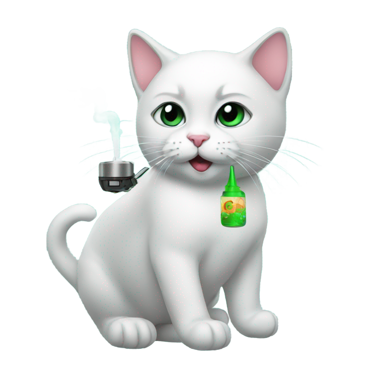 genmoji：猫咪在吸电子烟