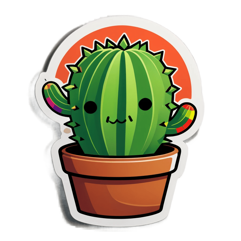 genmoji: Rainbown cactus